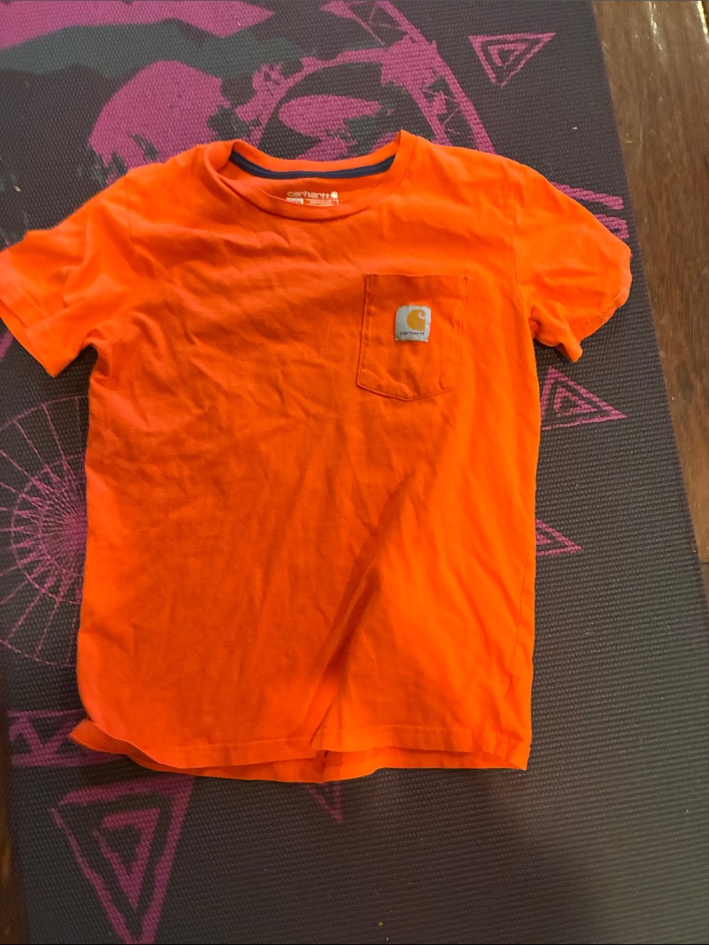 Carhartt Men's Pocket Tee in Vibrant Orange